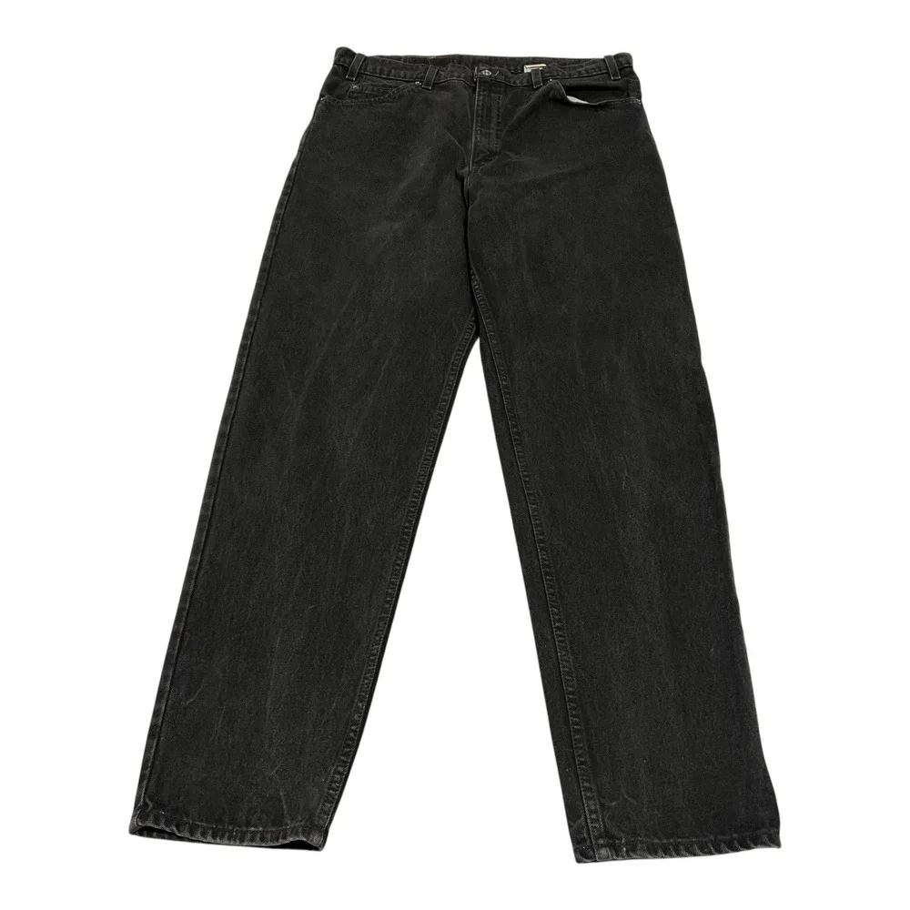 Vintage Levi's 550 Jeans Men's W38 L32‎ Black Grunge Orange Tab Made In USA